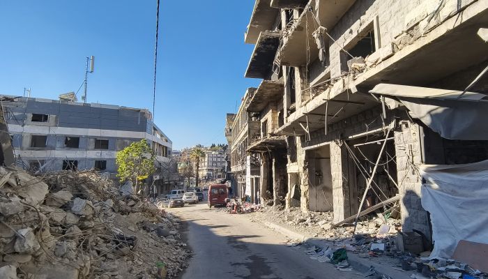 Руины в одном из районов города