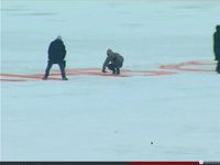 На льду Днепра появилась надпись "Юле &mdash; свободу". 255177.jpeg