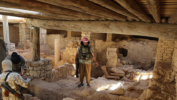 Разрушенный монастырь в Сирии