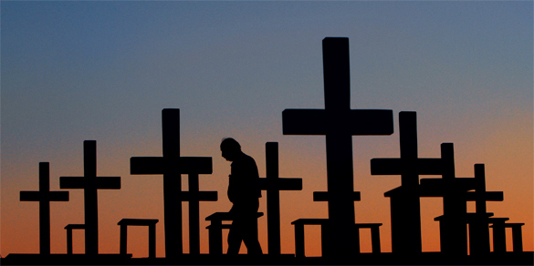 На Украине Россию упрекают Волынской резней. кладбище