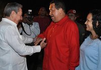 Фидель Кастро и Уго Чавес посмотрели матч Венесуэла-Чили. chavez