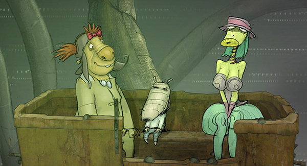 Кадры из мультфильма "Ку! Кин-дза-дза"