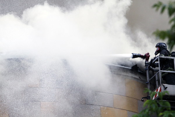 Пожар на территории Военной академии имени Жуковского