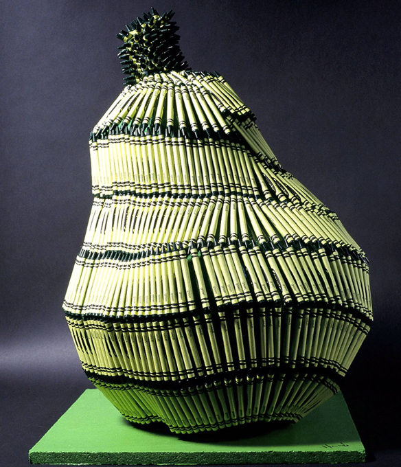 Необычные композиции из цветных карандашей