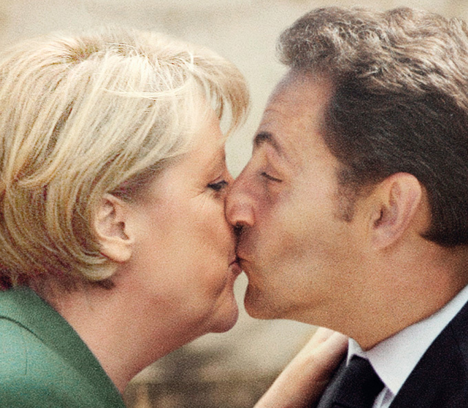 Звездные поцелуи. Ангела Меркель и Николя Саркози