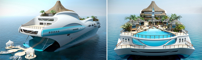 Необычные яхты: яхта-остров