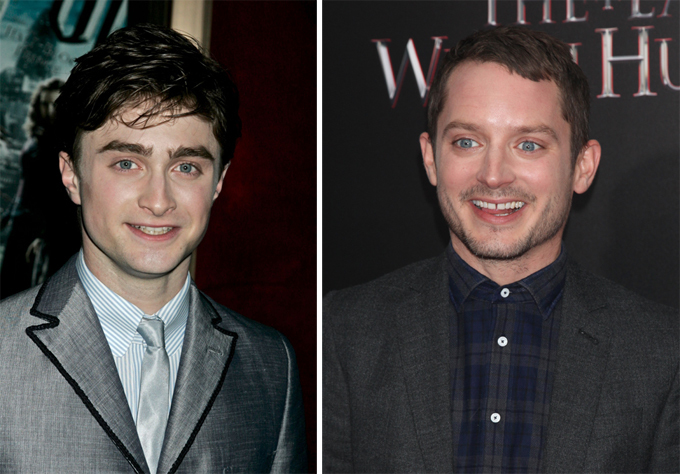 Две звезды: Найдите отличия. Дэниэл Рэдклифф и Элайджа Вуд