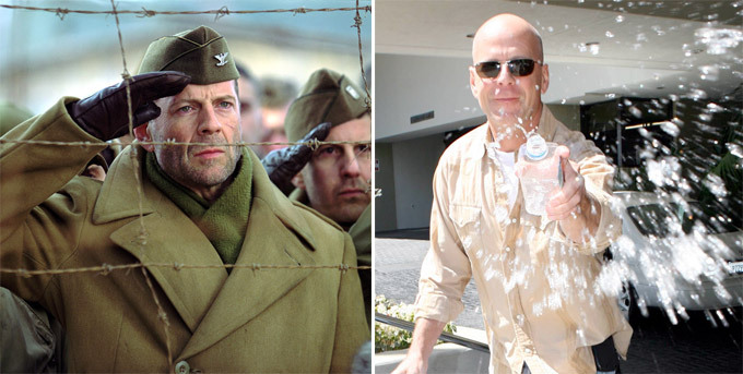 Брюс Уиллис на съемочной площадке и в быту