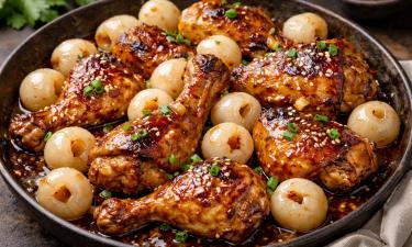 Сироп личи используется для глазировки куриных ножек