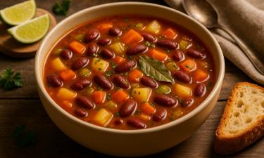Мексиканский суп из пинто бобов идеально сочетается с сырами и гуакамоле — Allrecipes