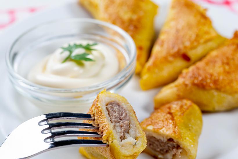 Блинчики с мясом Блинчики с мясом