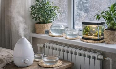 Для повышения влажности  в комнате рекомендуют сушку белья после стирки