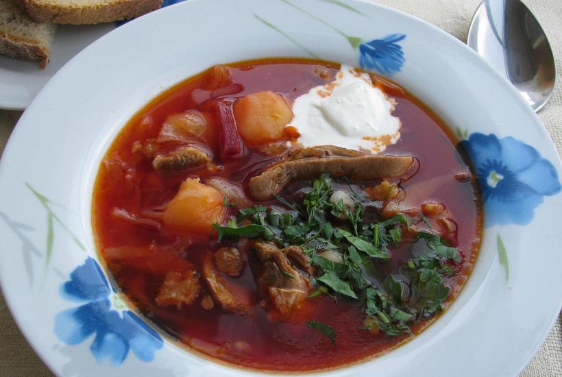 Борщ с грибами