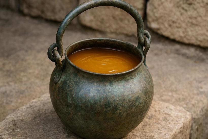 Древний мёд в бронзовом сосуде