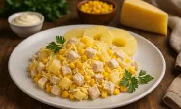 Многослойный салат с курицей и ананасом набирает популярность — brandin.cz