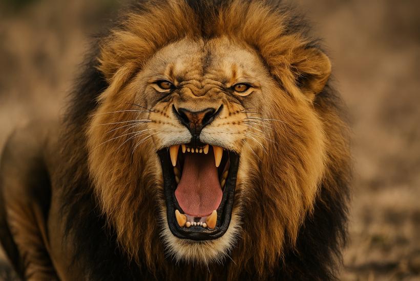 Лев рычит