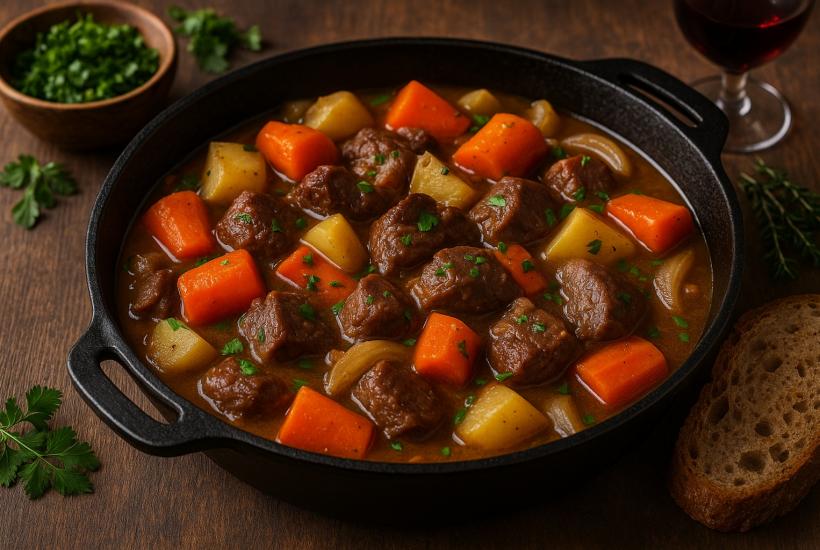 Рагу из оленины с морковью и кореньями