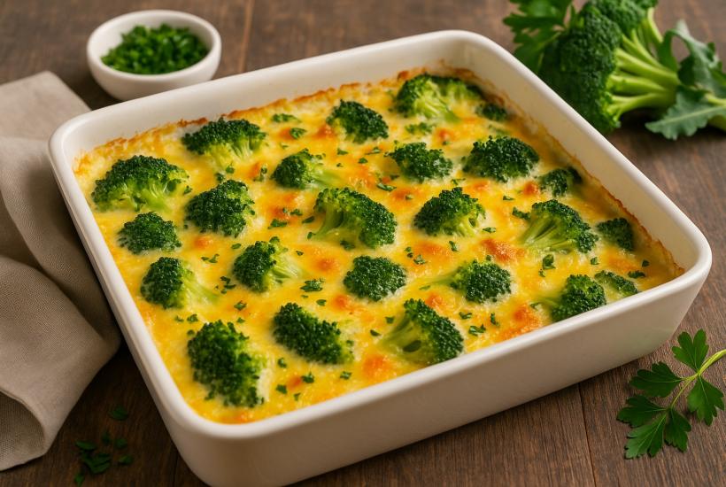 Запеканка с брокколи и картофелем