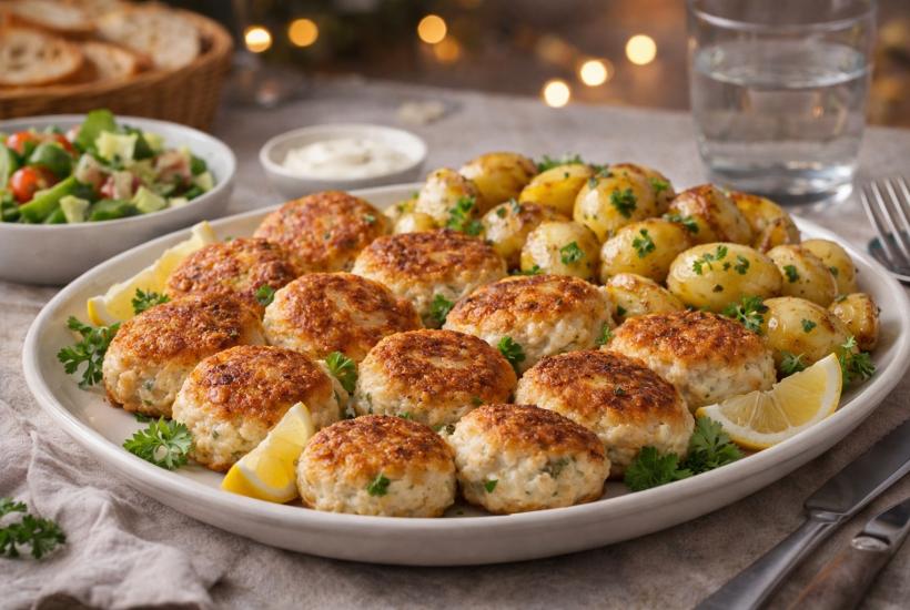 Биточки из минтая с картофелем по-домашнему