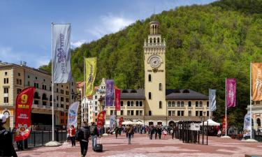 На курорте Роза Хутор выпал первый снег