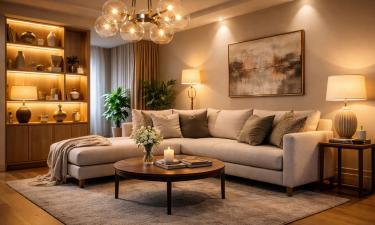 Многоуровневое освещение визуально увеличивает пространство