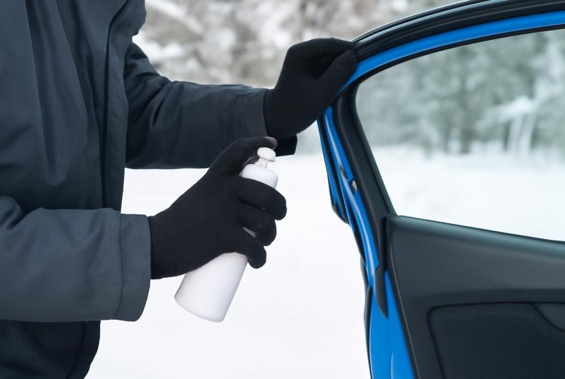 Обработка уплотнителей двери зимой