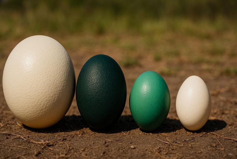 Страусиное яйцо и другие крупные яйца птиц
