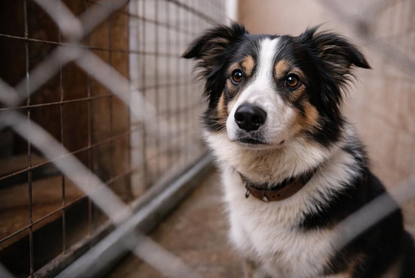 собака за забором