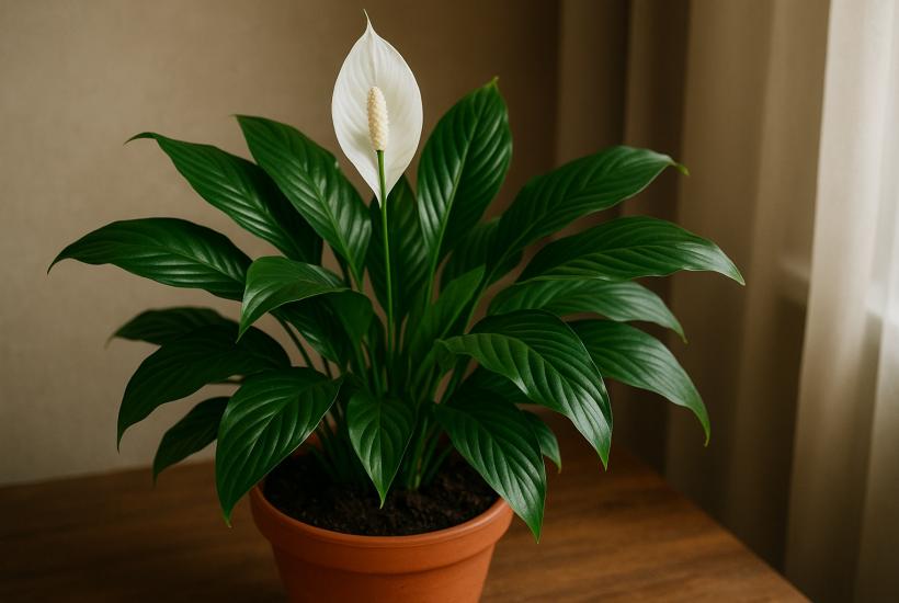 Спатифиллум в горшке