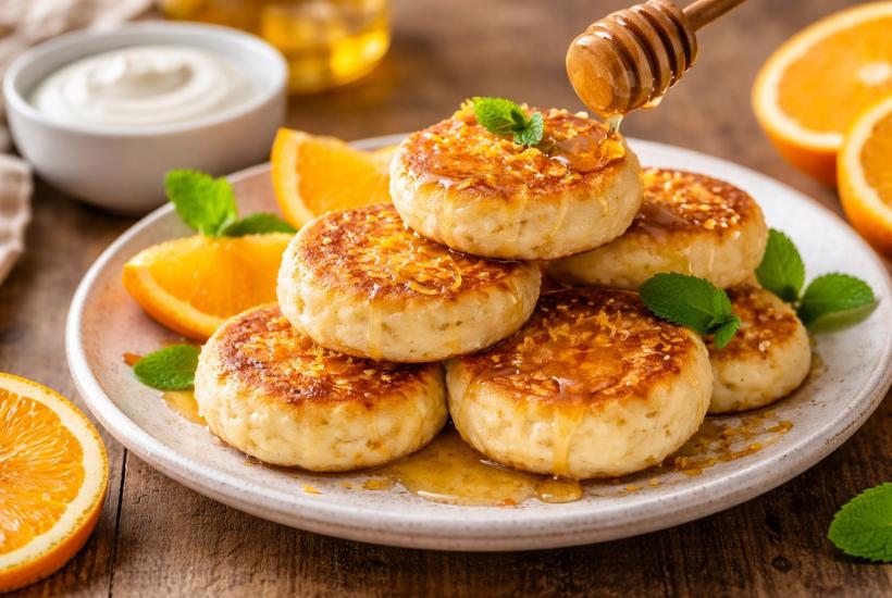 Сырники с мёдом и апельсином