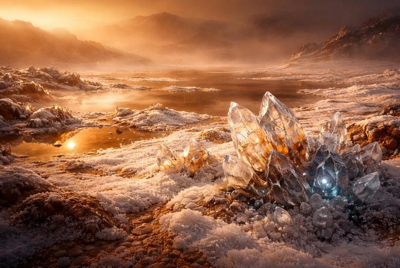 Поверхность ледяного спутника