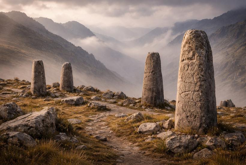 Каменные монолиты в горах