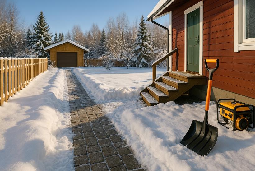 Участок зимой