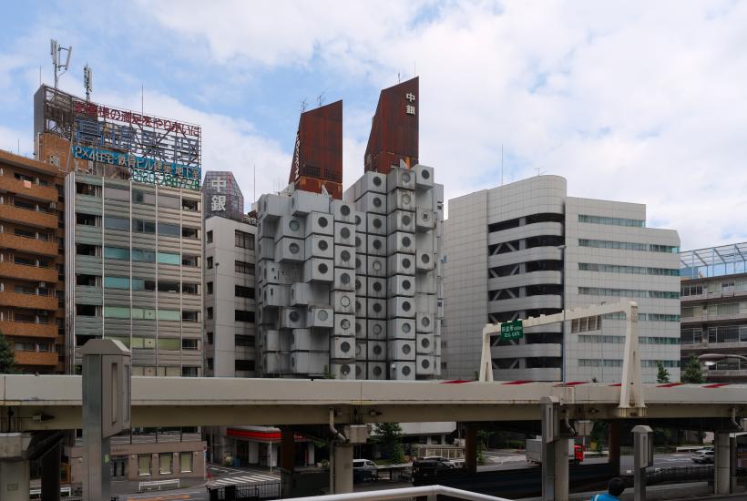 Башня Накагин, капсульный отель, Япония