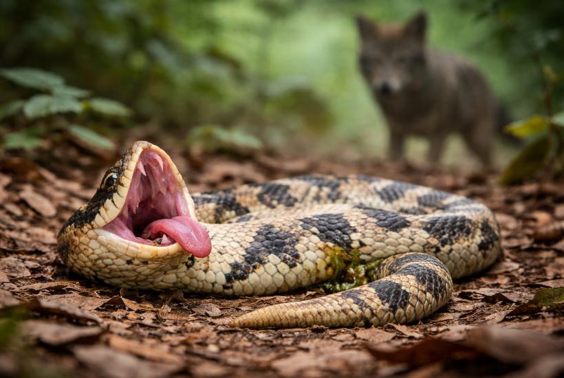 Паховая змея притворяется мёртвой