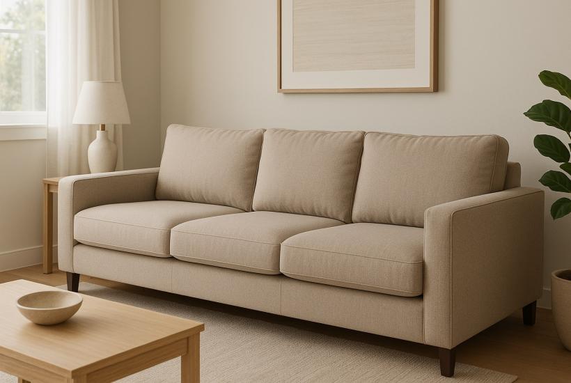 Современная гостиная с модным диваном