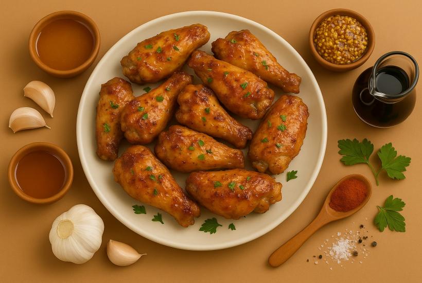 Куриные крылышки с мёдом и горчицей