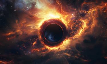 Вращение черной дыры искривило пространство-время