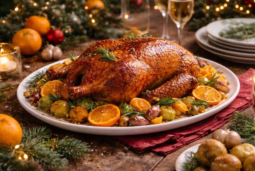 Запеченная утка с апельсинами