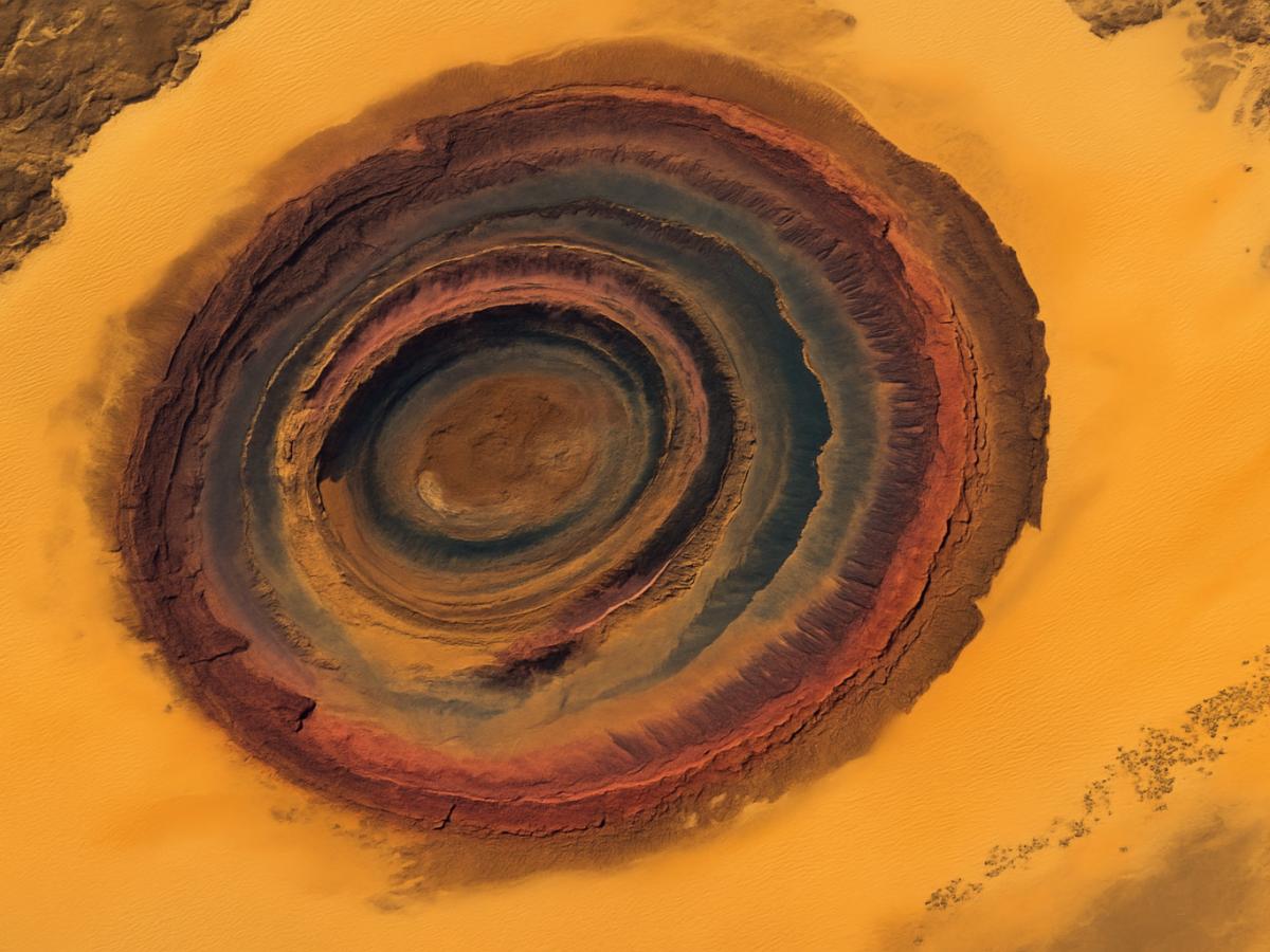 Спутник Sentinel-2 зафиксировал изменения кольцевых пород структуры Ришат