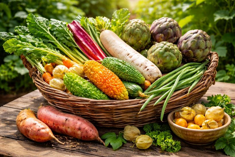 Урожай экзотических овощей