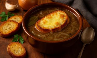 Лук для чешского супа томят около двух часов с тмином и майораном