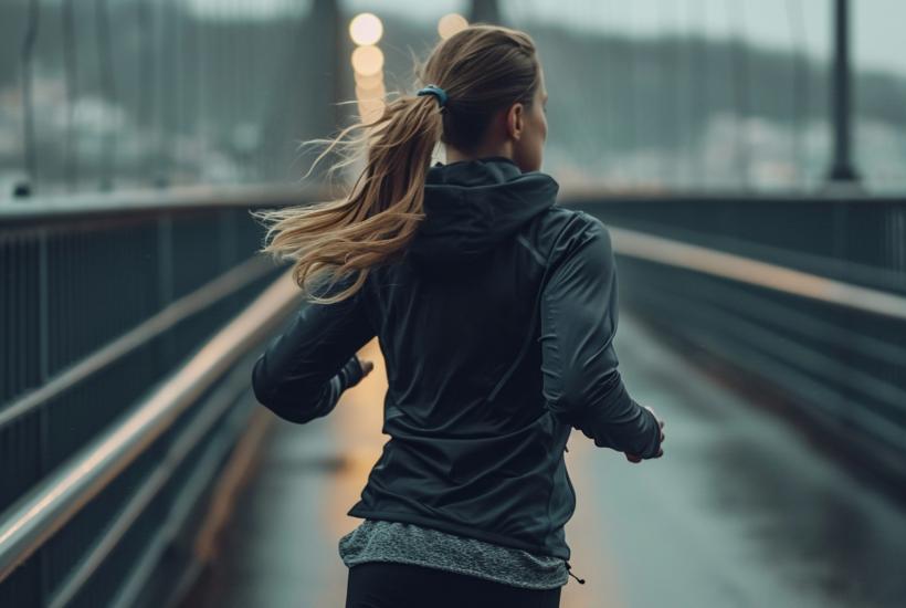 Девушка бежит