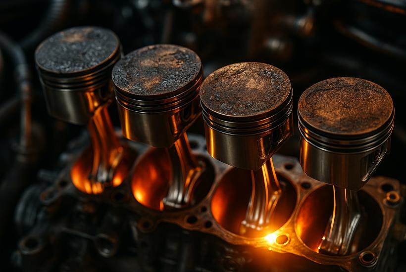 Поршни двигателя крупным планом