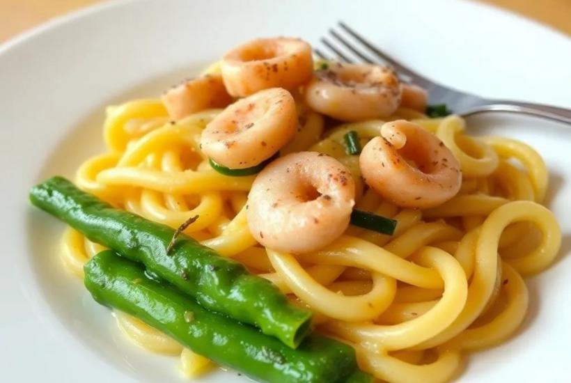 макароны с кальмаром