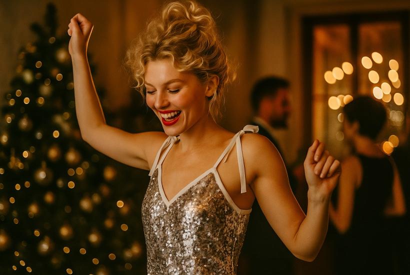 Девушка на новогодней вечеринке