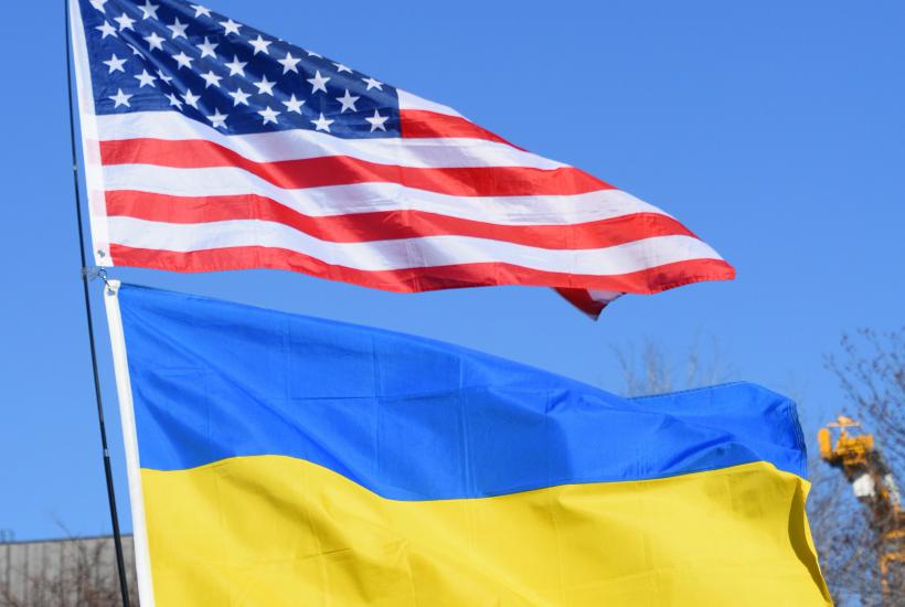 Флаг США и Украины Флаг США и Украины