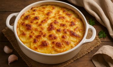 Картофель для гратена нарезают тонкими кружками