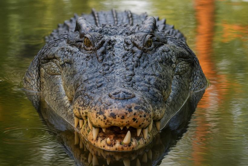 Гигантский гребнистый крокодил