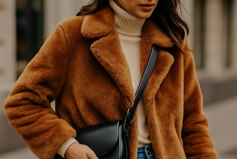 Стильная шуба в городском образе